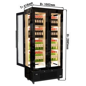 Panorama-Weinkühlschrank - 1 Klimazone - max. 128 Flaschen