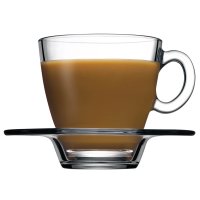 Kaffeeglas 0,215 Liter mit Untertasse