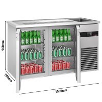 Biertheke PREMIUM - 1550x700mm - 2 Türen